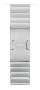 Silver Link Bracelet band, stainless steel links with butterfly closure