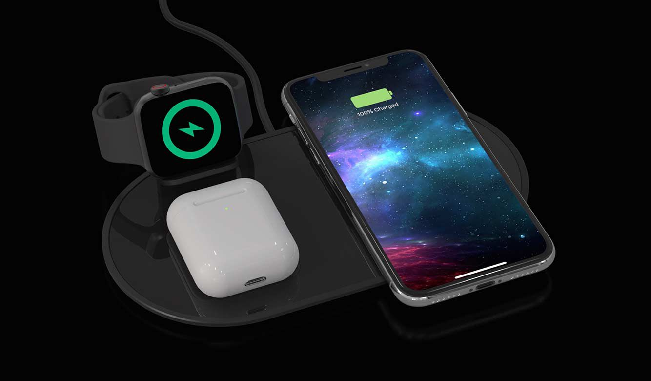 mophie 3 in 1 wireless charging pad mophie 3 in 1 wireless charging pad
