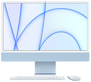 24-inch Blue iMac with 4.5K Retina display