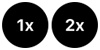 1x, 2x