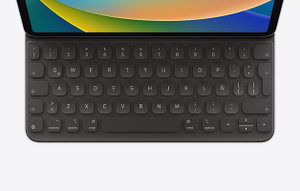 Vista desde arriba de un Smart Keyboard Folio, se muestran las teclas.&nbsp;