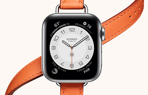 apple watch hermès stainless steel case with fauve barenia leather single tour