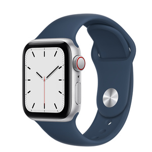 Apple Watch SE (GPS + Cellularモデル) - 40mmシルバーアルミニウムケースとアビスブルースポーツバンド - レギュラー - Apple(日本) Apple Watch SE (GPS + Cellularモデル) - 40mmシルバーアルミニウムケースとアビスブルースポーツバンド - レギュラー - Apple(日本)