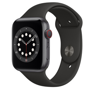 Apple Watch Series 6 Gps Cellularモデル 44mmスペースグレイアルミニウムケースとブラックスポーツバンド レギュラー Apple 日本