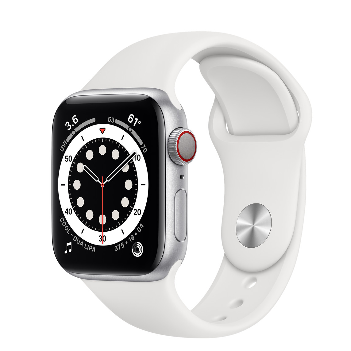 Apple Watch Series 6（GPS + Cellularモデル）- 40mmシルバー