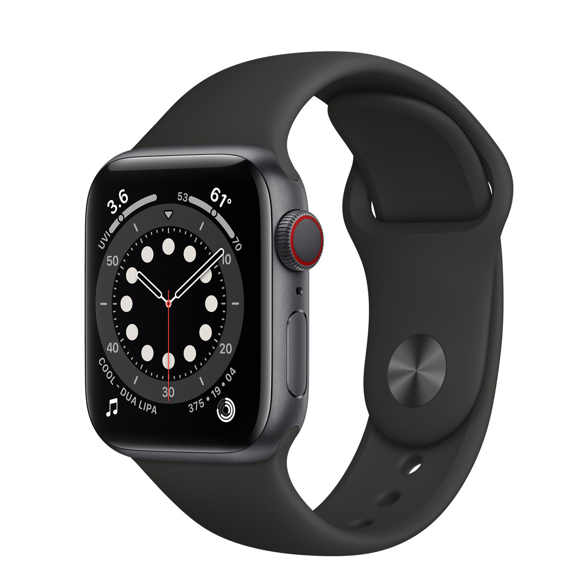 Apple Watch Series 6(GPS + Cellularモデル)- 40mmスペースグレイ ...