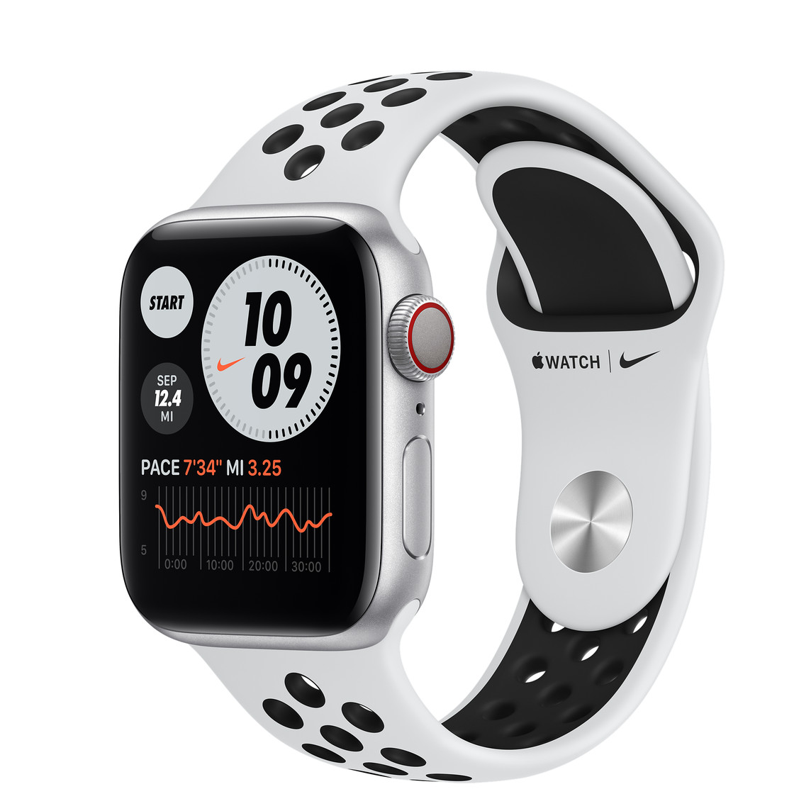 Apple Watch Nike Series 6(GPS + Cellularモデル)- 40mmシルバー ...