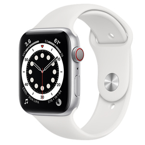 Apple Watch Series 6（GPS + Cellularモデル）- 44mmシルバー