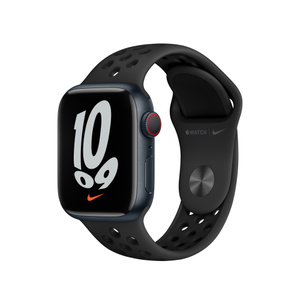 Apple Watch Nike Series 7（GPS + Cellularモデル）- 41mm ミッドナイトアルミニウムケースとアンスラサイト/ブラックNikeスポーツバンド [整備済製品] - Apple（日本）