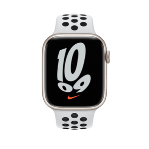 Apple Watch Nike Series 7（GPS + Cellularモデル）- 45mmスターライトアルミニウム ケースとピュアプラチナム/ブラックNikeスポーツバンド [整備済製品] - Apple（日本）