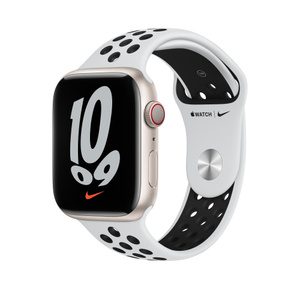 Apple Watch Nike Series 7（GPS + Cellularモデル）-  45mmスターライトアルミニウムケースとピュアプラチナム/ブラックNikeスポーツバンド [整備済製品] - Apple（日本）