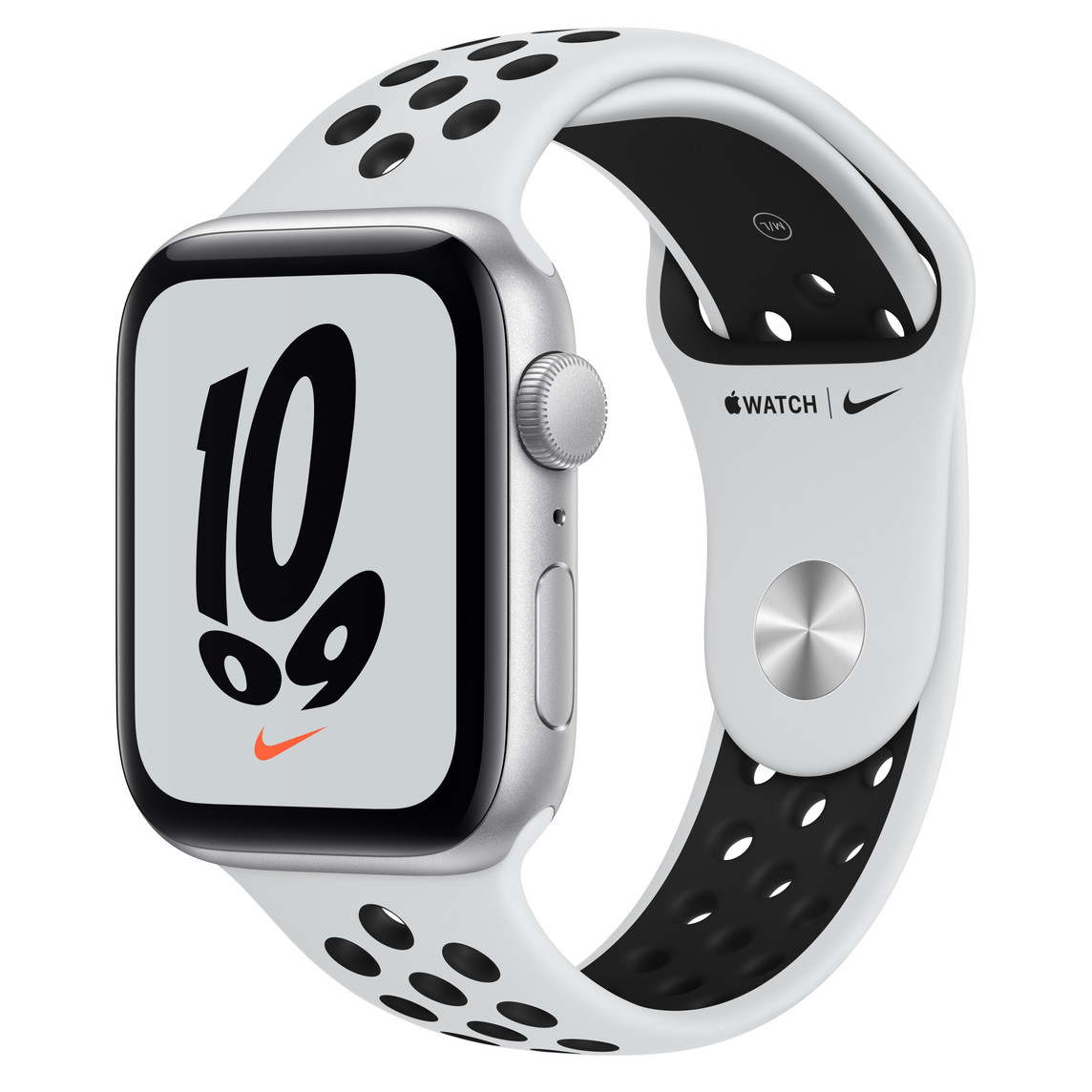 Apple Watch Nike SE(GPSモデル)- 44mmシルバーアルミニウムケースと Apple Watch Nike SE(GPSモデル)- 44mmシルバーアルミニウムケースと