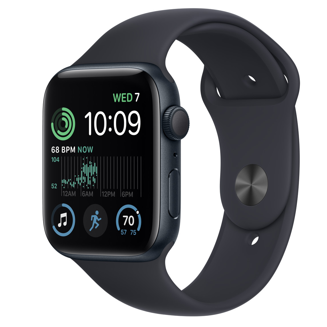 Apple Watch SE（第2世代、GPSモデル）- 44mmミッドナイトアルミニウム ...