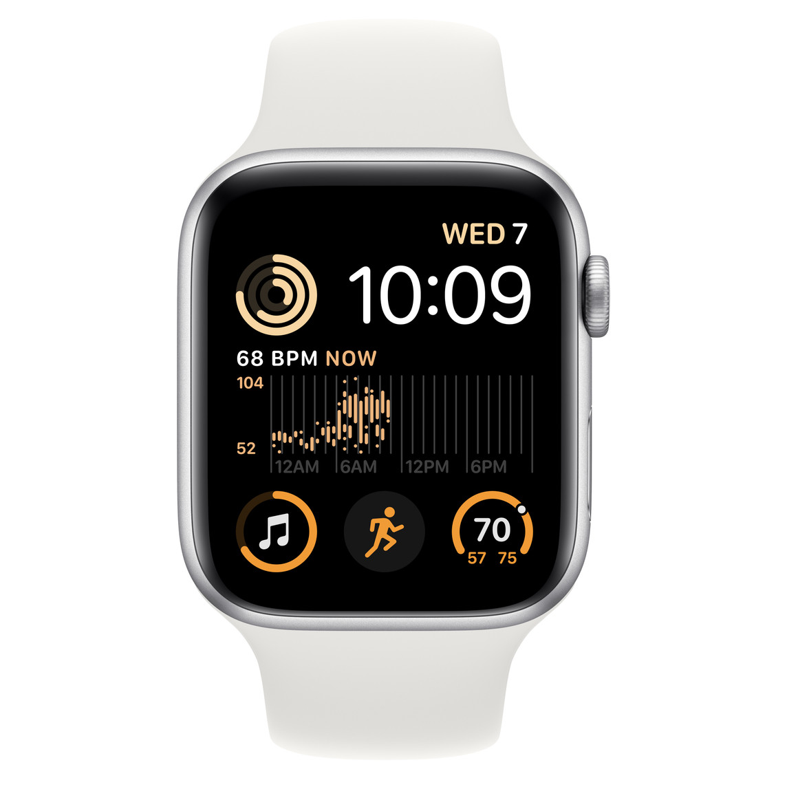 Apple Watch SE GPS 44mmシルバー/ホワイトスポーツバンド