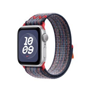 40mmケース用ブルー/レッドNikeスポーツループ - Apple（日本）