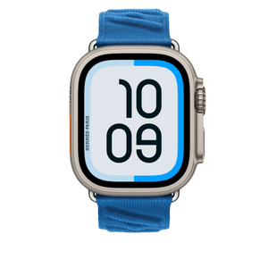 Apple Watch Hermès - 49mmケース用アンメール（ブルー・イドラ 