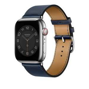 Apple Watch Hermès - 45mmケース用ヴォー・スウィフト（ネイビー