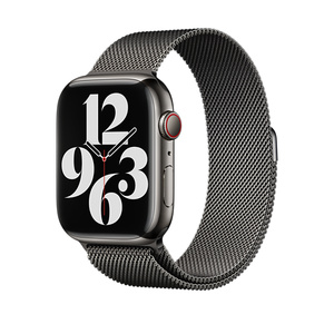 45mmケース用グラファイトミラネーゼループ Apple(日本) アップルウォッチ ミラネーゼバンド ブラック ベルト AppleWatch 黒
