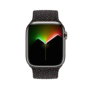 45mmケース用Black Unityブレイデッドソロループ - サイズ4 - Apple 