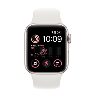 Apple Watch SE (GPSモデル) 40mmスターライトアルミニウムケースとホワイトスポーツバンドを購入 Apple(日本) Apple Watch 40mmケース用ホワイトスポーツバンド S MM L…