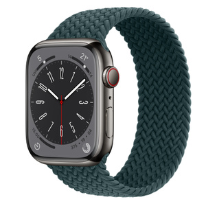 Apple Watch Series 8 Gps Cellularモデル 45mmグラファイトステンレススチールケースとレインフォレスト ブレイデッドソロループ サイズ12 Apple 日本
