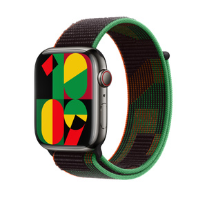 45mmケース用Black Unityスポーツループ - Apple（日本）