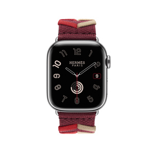 Apple Watch Hermès - 41mmケース用ブリドン（ルージュH）シンプル 