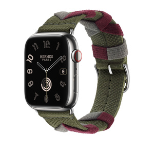 Apple Watch Hermès - 45mmケース用ブリドン（カーキ）シンプル 