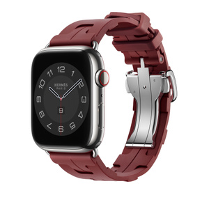 Apple Watch Hermès - 45mmケース用キリム（ルージュH）シンプル 