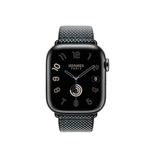 Apple Watch Hermès - 41mmケース用トワルH（デニム/黒）シンプル 