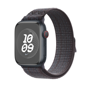 45mmケース用ブラック/ブルーNikeスポーツループ - Apple（日本）