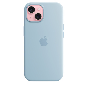 MagSafe対応iPhone 15シリコーンケース - ライトブルー - Apple（日本）