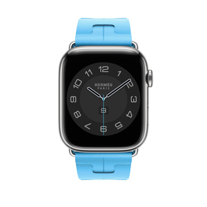 Apple Watch Hermès - 45mmケース用キリム（ブルーセレスト）シンプル 