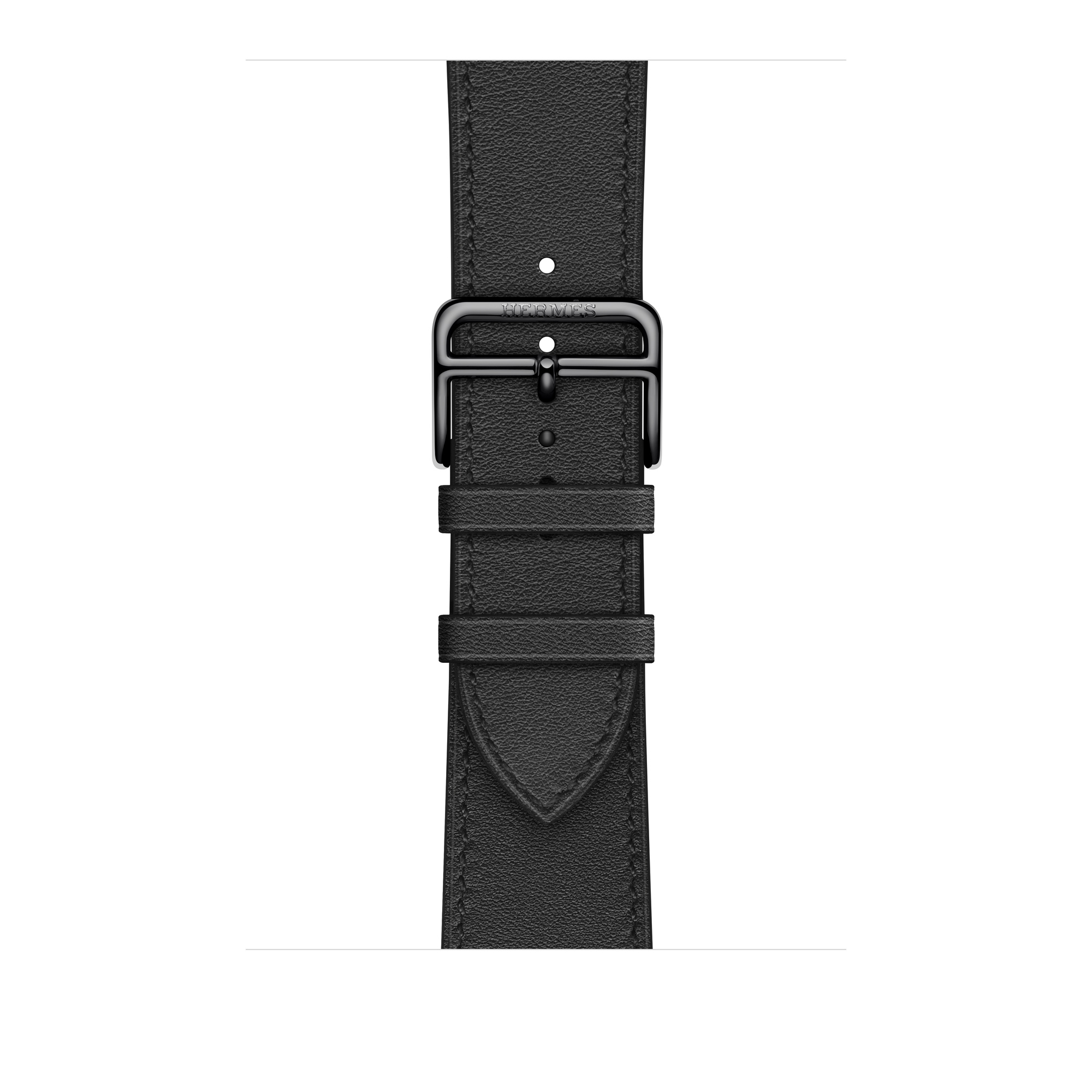 Apple Watch Hermès - 44mmケース用ヴォー・スウィフト(黒)シンプル
