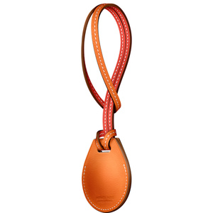 Airtag Hermesヴォー スウィフト オレンジ バッグチャームとレザーストラップ オレンジ カピュシーヌ Apple 日本