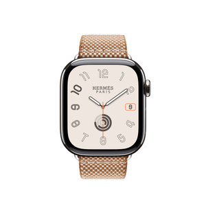 Apple Watch Hermès - 42mmケース用トワルH（ゴールド/エクリュ 