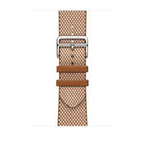 Apple Watch Hermès - 46mmケース用トワルH（ゴールド/エクリュ 