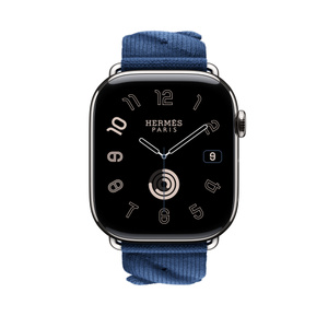 243 apple watch エルメス サーキット 黒/青 レディース