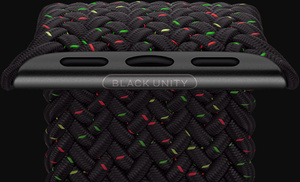 45mmケース用Black Unityブレイデッドソロループ - サイズ4 - Apple 