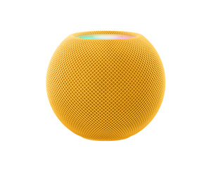 イエローのHomePod miniの前面。