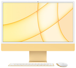 24インチ イエロー iMac 4.5K Retinaディスプレイモデル - Apple（日本）