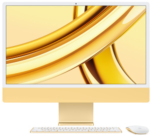 Apple iMac M3イエロー キーボード・トラックパッド付き