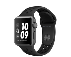 Apple Watch Nike Series 3 GPS, 38‑mm Space Grey Aluminium Case with  Anthracite/Black Nike Sport Band - Apple (AU)