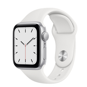 apple watch silver with white band