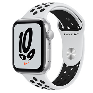 Apple Watch Nike Se Gps 44mm Silver Aluminum Case With Pure Platinum Black Nike Sport Band Apple Hk