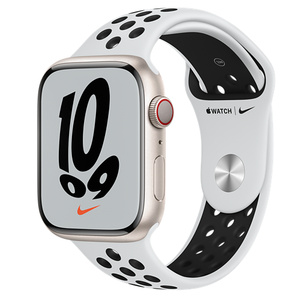 Apple Watch Nike Series 7 Gps Cellular 45mm Starlight Aluminium Case With Pure Platinum Black Nike Sport Band Regular Apple Hk