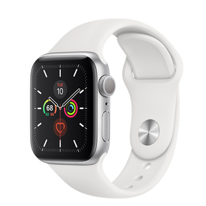 Refurbished Apple Watch Series 5 GPS, 40mm Silver Aluminium Case with White  Sport Band - Apple (AU)
