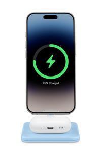 Twelve South HiRise 2 Deluxe 2-in-1 Wireless Charging Stand - Blue ...