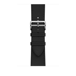 Apple Watch Hermès — 44-mm Noir Swift Leather Single Tour Deployment Buckle  - Apple (AU)