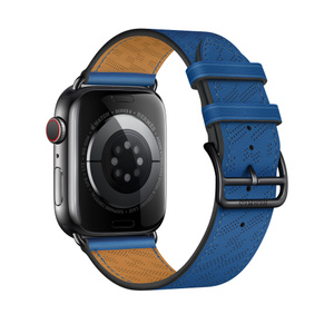 Apple Watch Hermes 45 毫米bleu De France 法风蓝色swift 皮革h Diagonal Single Tour 表带 Apple 中国大陆